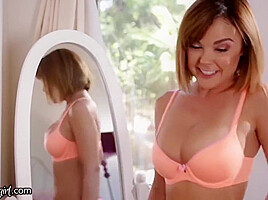 Mona Wales And Dillion Harper In Step dad Almost Catches Wife With Step-daughter!