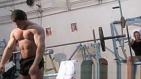 Muscle gay rimjob and cumshot