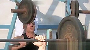 Muscle gay rimjob and cumshot