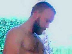 Muscled gay cum soaked
