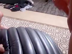 Muscular soldier dildoing his tight ass