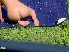 My Neighbors Step daughter Is Tanning Naked In The Garden