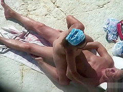 My Step mom riding dick on the beach