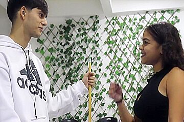 My Stepsister Wants To Learn To Play Billiard And I Will Teach Her In Exchange For Sex