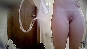 My cousin in the bathroom