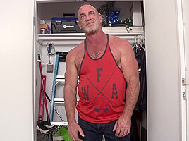 NASTYDADDY Buffed Trace Omalley Sniffs His Jockstrap While Jerking Off