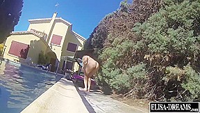 Naked, Footjob And Humped In A Pool