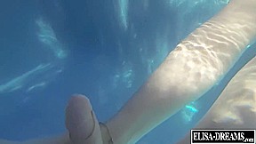 Naked, Footjob And Humped In A Pool