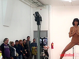 Naked Skinny Vixen In The Museum - Public Nudity