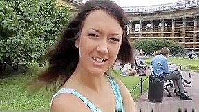 Nasty blowjob in a public place