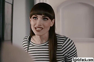 Natalie Mars - Transsexual Fucks Female Roommates