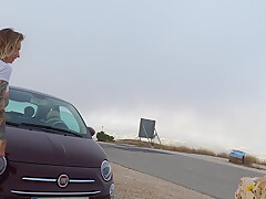 Naughty Tourists! Another Public Sex And Cum On A Rented Car!!!