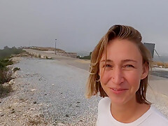 Naughty Tourists! Another Public Sex And Cum On A Rented Car!!!