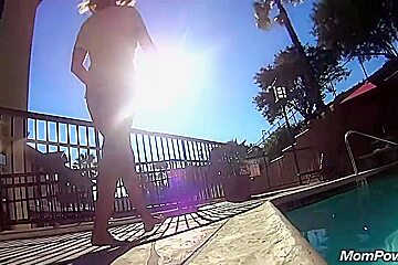 Naughty Wife Pool Blowjob