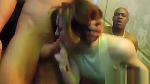 Naughty chicks get absolutely wild and naked at hardcore party