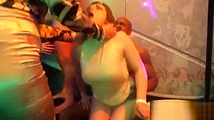 Naughty chicks get absolutely wild and naked at hardcore party