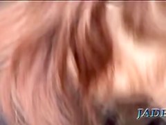 Naughty video with the sexy cleavages of japanese broads