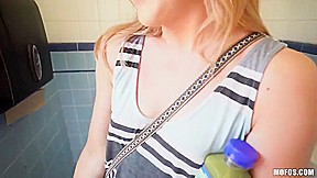 Nicole Clitman - Fiery Petite Blonde Gets Fucked In Public And She Loves It
