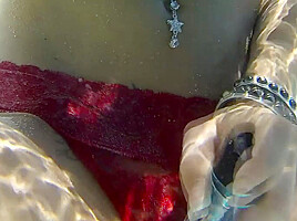 Nikki 4th Of July Pool Masturbation