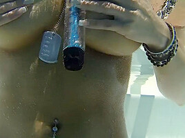 Nikki 4th Of July Pool Masturbation