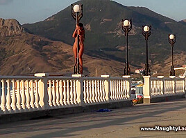 Nude Stroll In Public - Naughty Lada