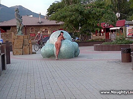 Nude Stroll In Public - Naughty Lada