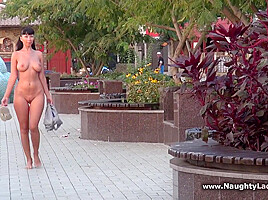 Nude Stroll In Public - Naughty Lada
