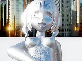 Nude statue of the sunset