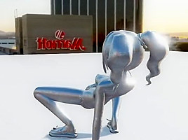 Nude statue of the sunset
