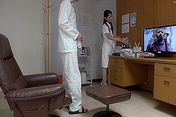 Nurse Doing Her Job Holds On To Her Patients Erection -  2
