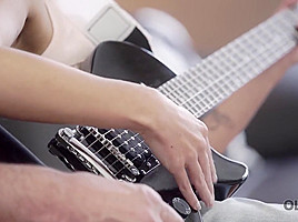OLD4K Tina Walker is glad to satisfy old talented guitar player