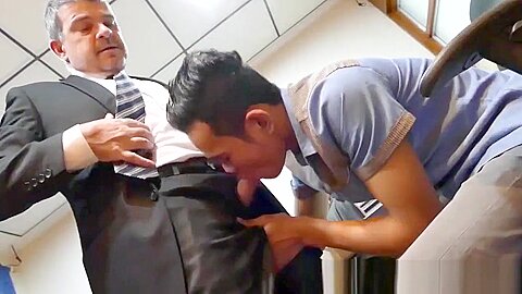 Office Step daddy banging filipino twink