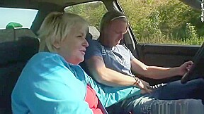 Old bitch gets nailed in the car by a stranger
