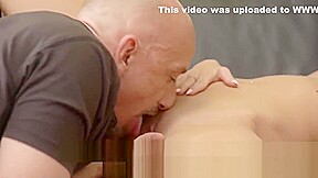 Old man seduces Step son's hot girlfriend while guy is not around
