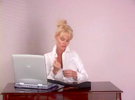 Older hawt body secretary Nylons heels and vibrator