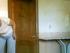 Older woman caught peeing