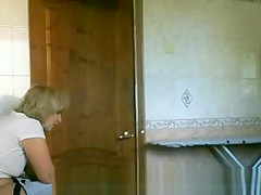 Older woman caught peeing