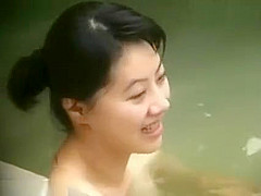 Outdoor bath girls naked