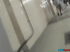 Outstanding upskirt view of two young sexy girlfriends