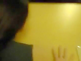 Pale girl fucks in kitchen