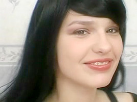 Pale girl mastubates her hairy pussy