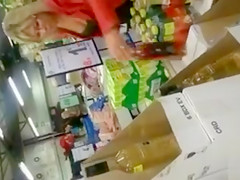 Peeking under skirts in the supermarket