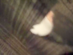 Peeping on her nude body through a hole