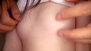 Petite tiny japanese plowed after toy fun