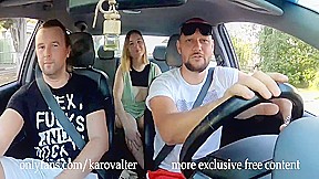 Pick Up - Cute Girl With Big Ass And Tits Jerk Off Asshole In My Car 24 Min With Amalia Devis