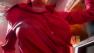 Pissing fetish babe screwed in public