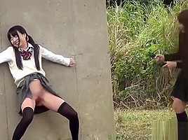 Pissing uniformed asian teens 18+