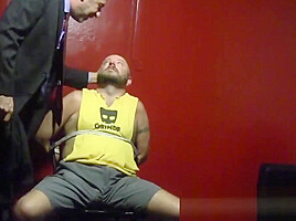 Poor homosexual gets fucked and pissed on by three pervs