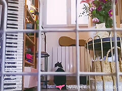 Pov - Submissive Man In A Cage Humiliated By A Sexy French Dominatrix