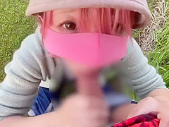 Pov Ver 白昼　公園て義理のにフェラ　口内発射　サーメン飲んてもらった